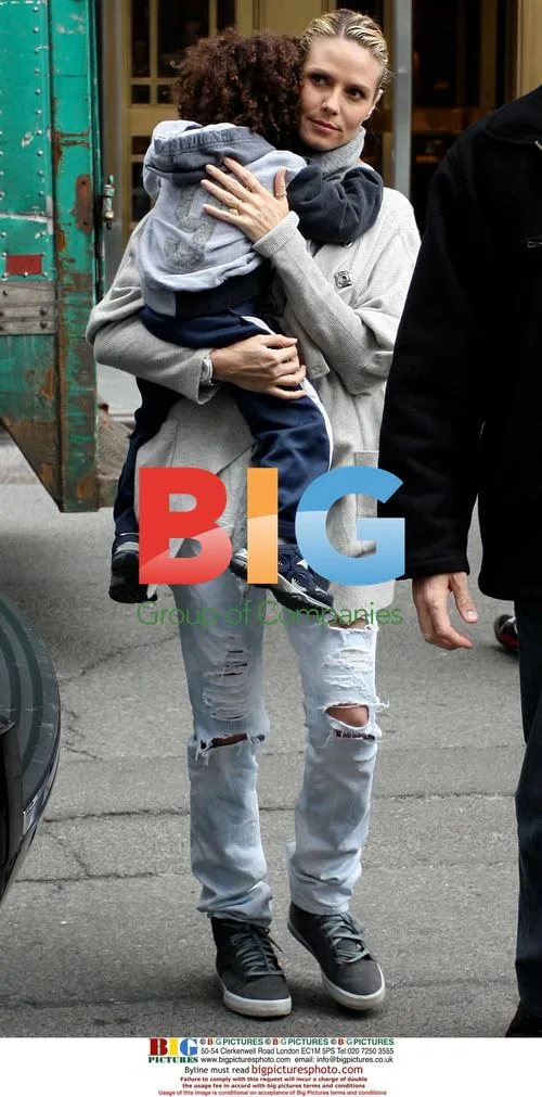 Heidi Klum and kids at indoor playground