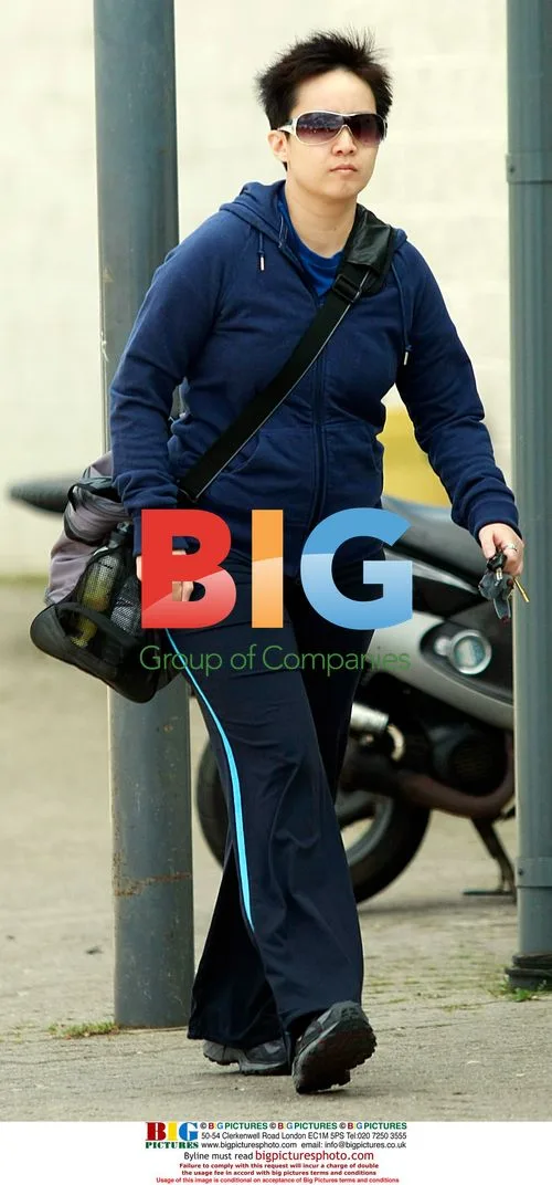 Claire Yang, ex-housekeeper of Robin Gibb, arrives for gym workout