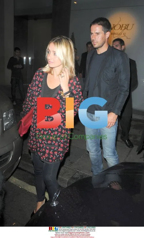 Jamie and Louise Redknapp leaving Nobu Berkley