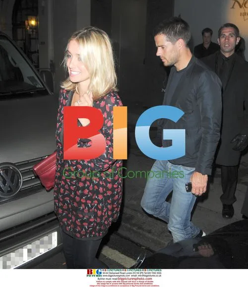 Jamie and Louise Redknapp Leaving Nobu Berkley