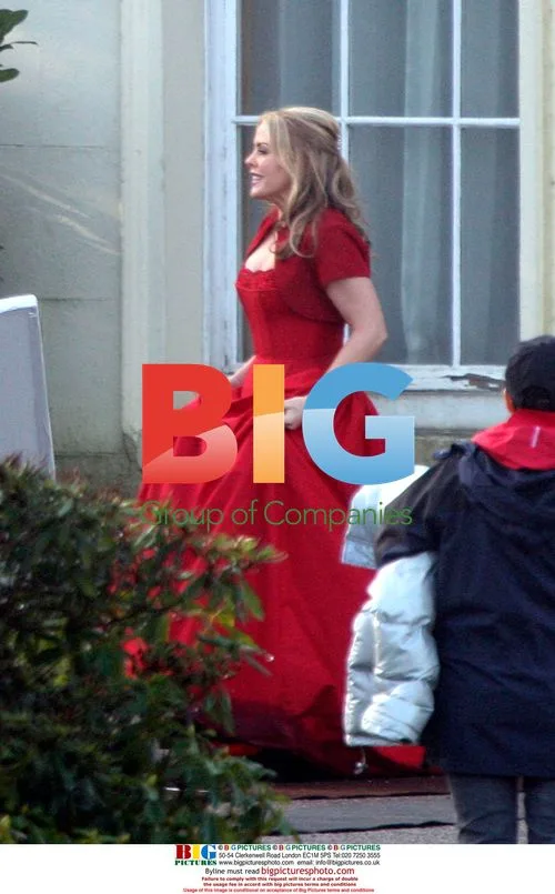 Patsy Kensit filming Holby City wedding scene