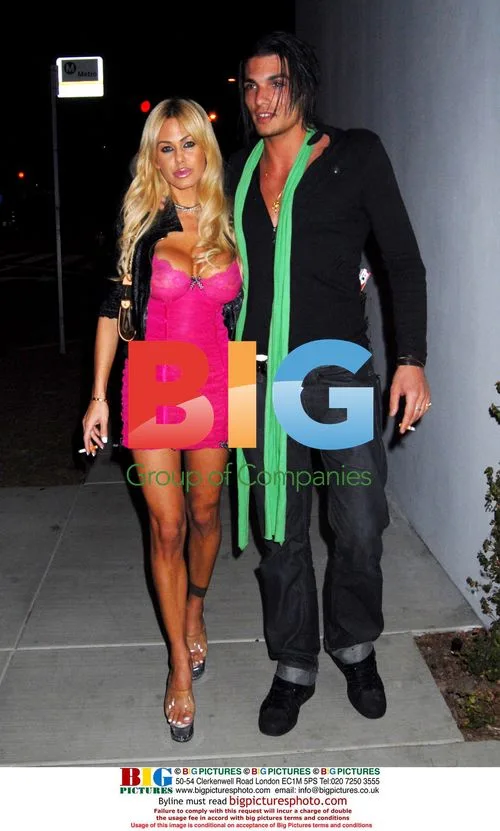 Shauna Sands and mystery man at Ciccones Restaurant