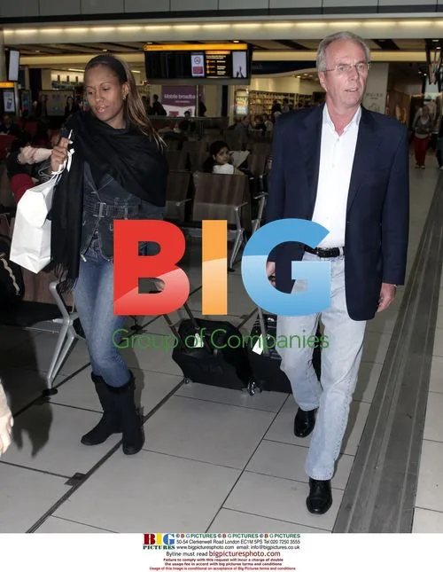 Sven-Goran Eriksson and partner depart Heathrow