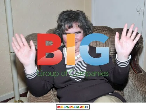 Susan Boyle poses with Groucho Marx impersonator