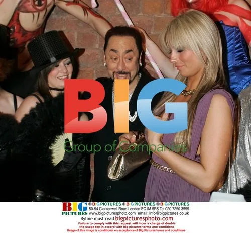 David Gest with model Amanda Harrington at Circo Bar re-opening