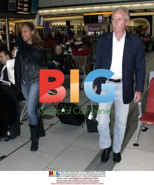 Sven-Goran Eriksson and Partner Depart Heathrow