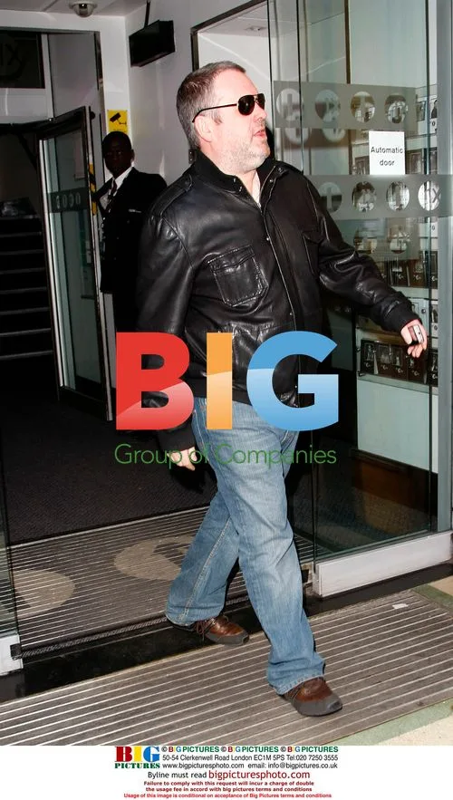 Chris Moyles leaves BBC Radio studios in London