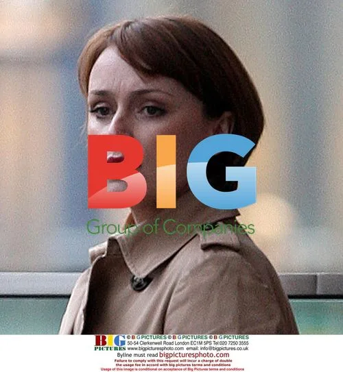 Keeley Hawes on set at King's Cross station