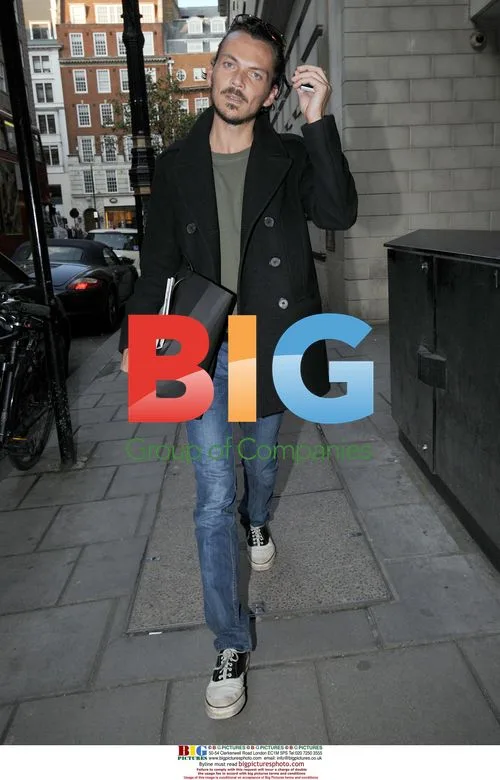 Matthew Williamson leaving hotel in London