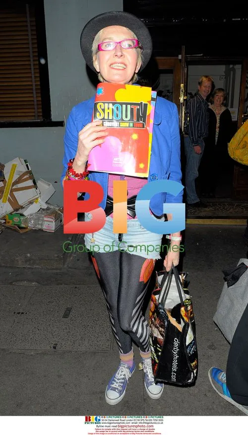 Sue Pollard outside Grouchos in London