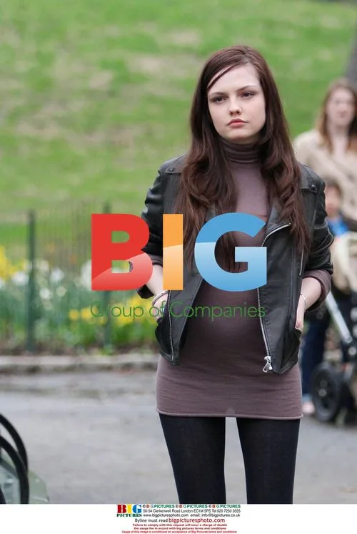 Actress Emily Meade on set of "Twelve"