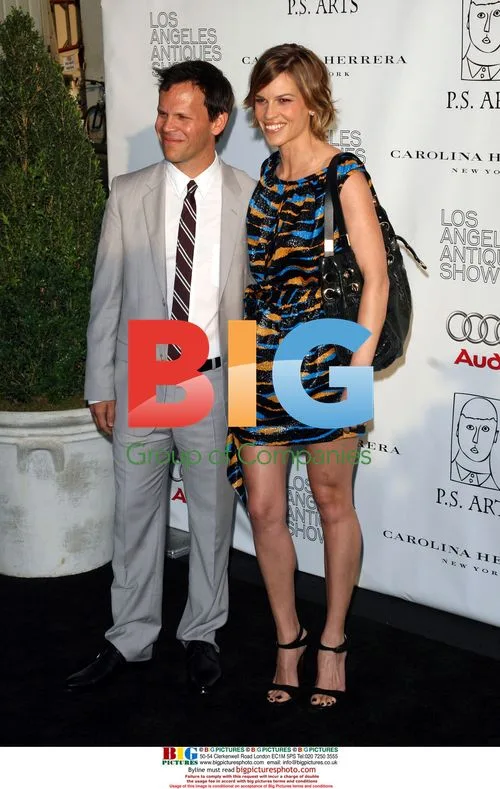 John Campisi and Hilary Swank at LA Antiques Show