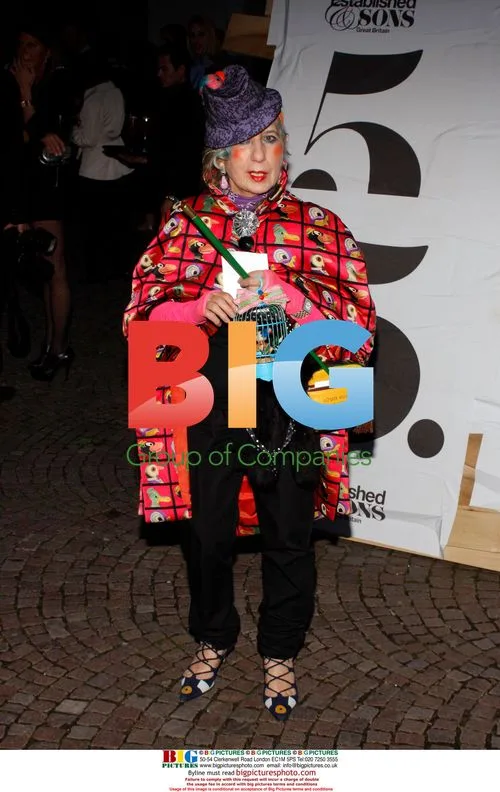 Anna Piaggi at 'Established & Sons' party in Milan