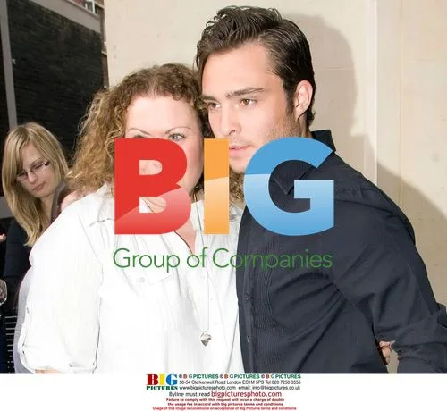 Ed Westwick Poses with Fans at Soho Hotel