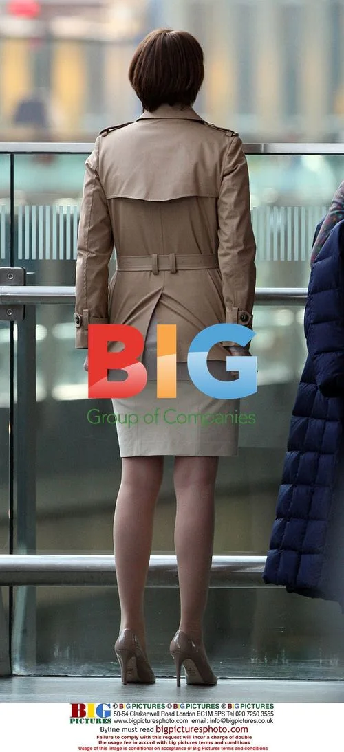 Keeley Hawes on set at King's Cross station