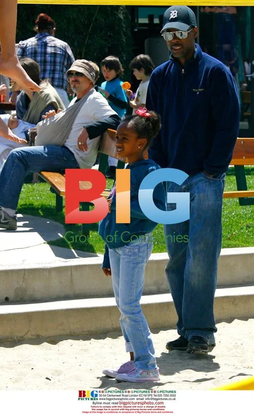 Chris Rock and family at Malibu park