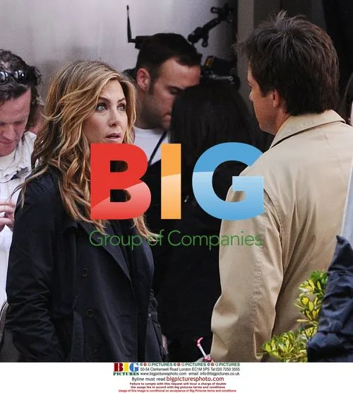 Jennifer Aniston and Jason Bateman on the set of 'The Baster'