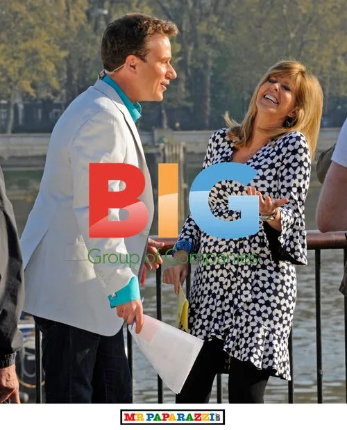 Kate Garraway and Richard Arnold Outside GMTV