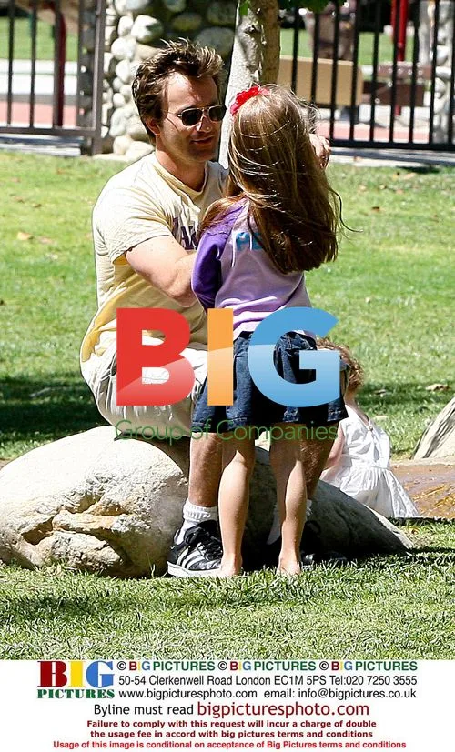 Breckin Meyer and daughter at LA park