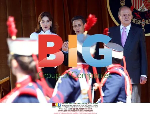 Sarkozy and Bruni visit Spanish Royals