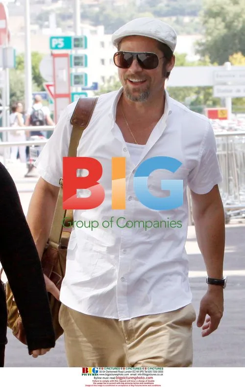 Brad Pitt arrives at Marseille airport