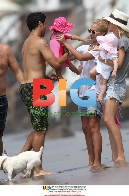 Jessica Alba and Family at the Beach