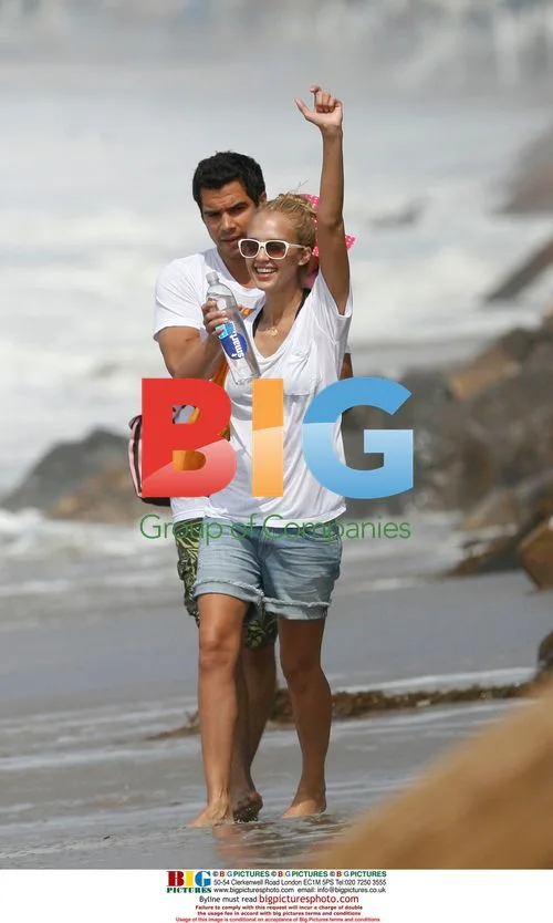 Jessica Alba and family at Malibu beach