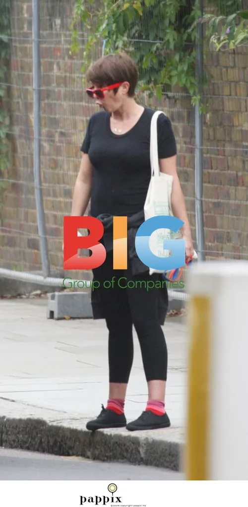 Sadie Frost walks dogs, talks to friend