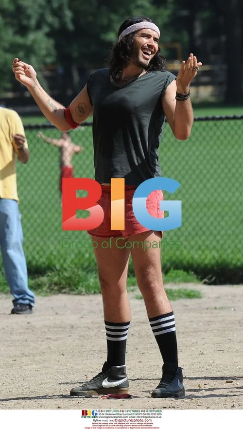 Russell Brand on set of 'Get Him to the Greek'