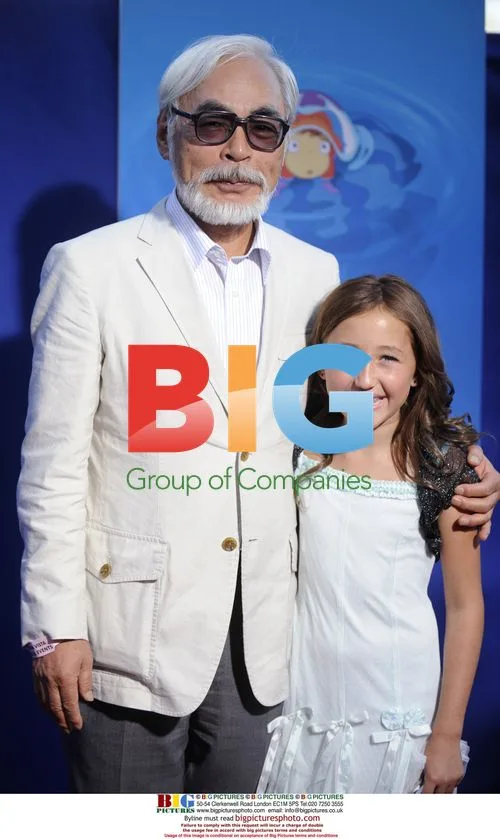 Miyazaki and Noah Cyrus at "Ponyo" premiere