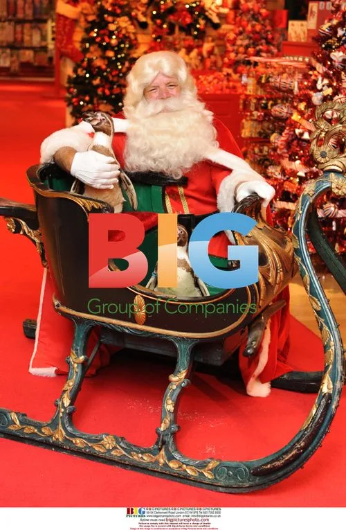 Santa and Penguins at Harrods Christmas