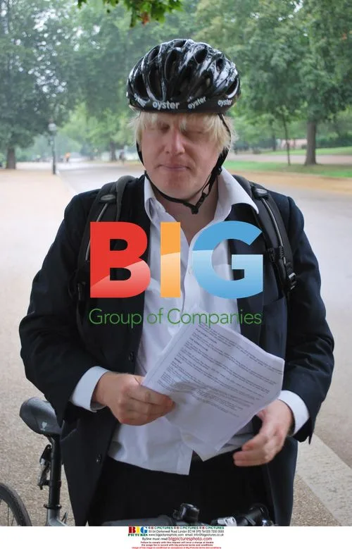 Mayor Boris Johnson filming in London's Hyde Park