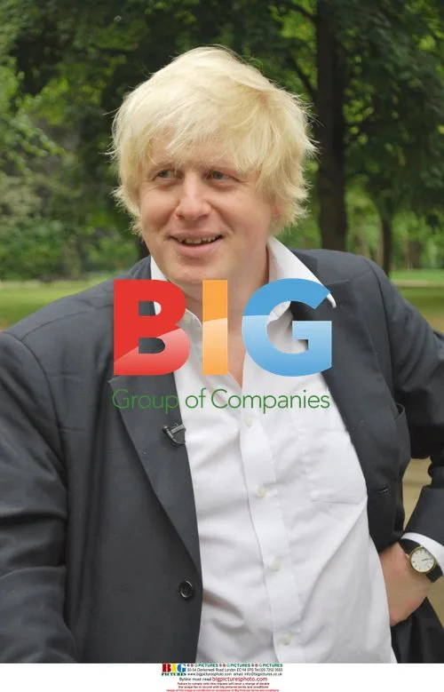 Mayor Boris Johnson filming in Hyde Park, London