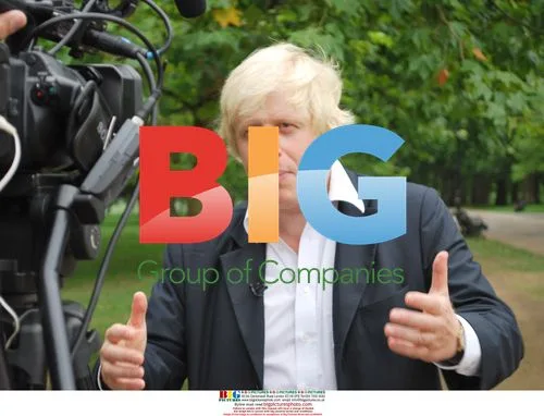 Mayor Boris Johnson filming in Hyde Park, London