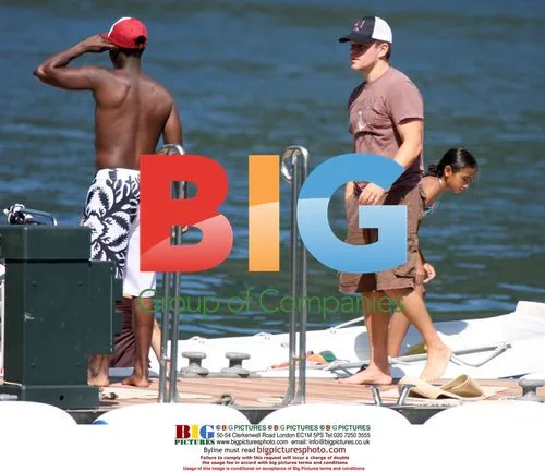 Matt Damon and Don Cheadle with families at Lake Como