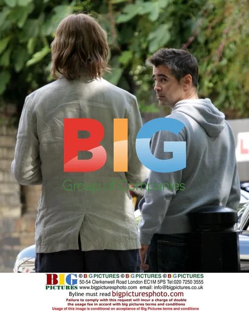 Colin Farrell and David Thewlis Filming London Boulevard