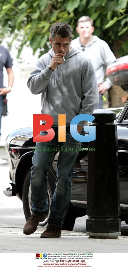 Colin Farrell and David Thewlis on London Boulevard set