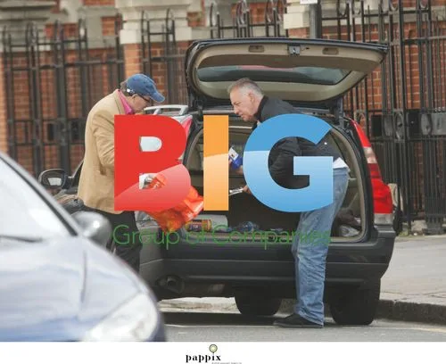 Michael Barrymore makes funny faces in London