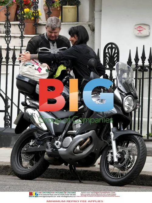 Adrian Chiles and Christine Bleakley on set