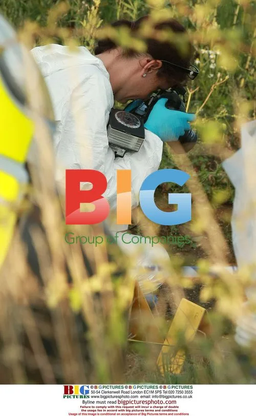 Forensics at Crime Scene in Gawcott, UK
