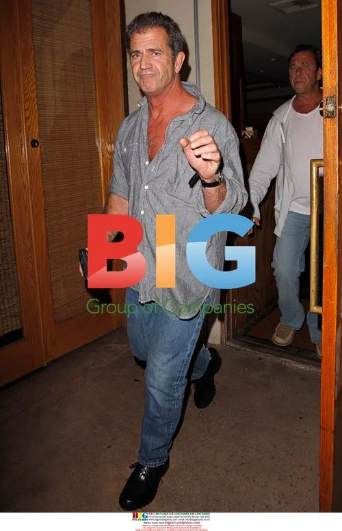 Mel Gibson Leaving Nobu Restaurant in LA