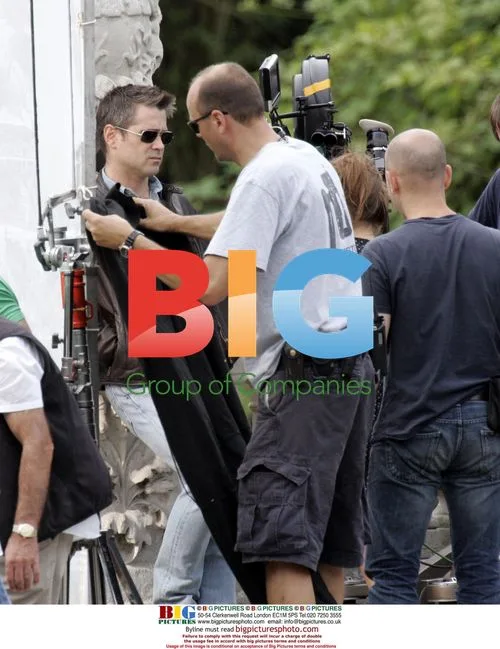 Colin Farrell filming "London Boulevard"