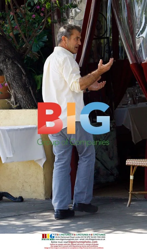 Mel Gibson has lunch with friend before shopping