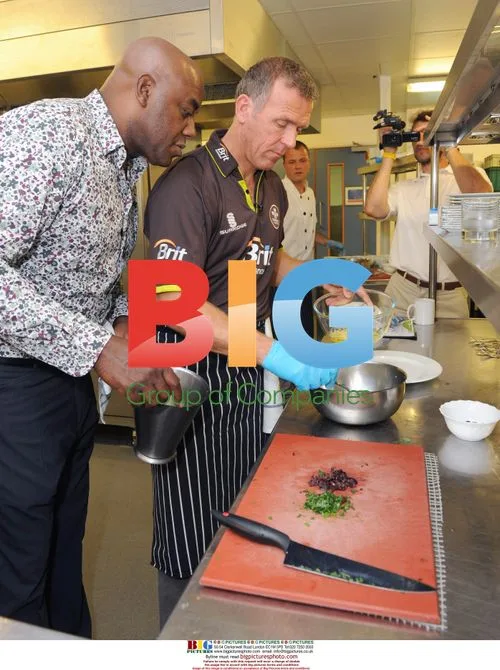 Brit Oval cook off with Alec Stewart and Ainslee Harriot