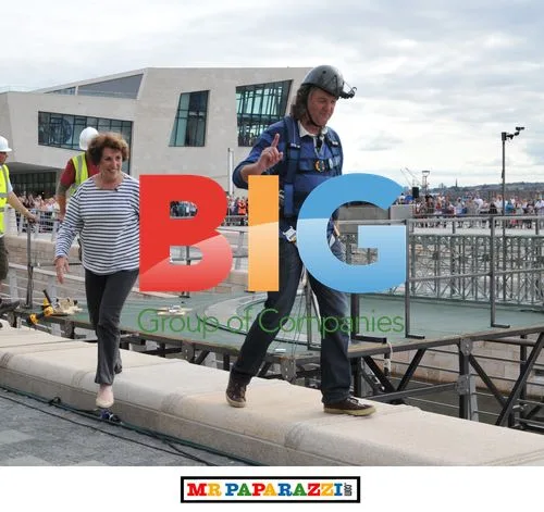 Top Gear's James May builds Meccano bridge