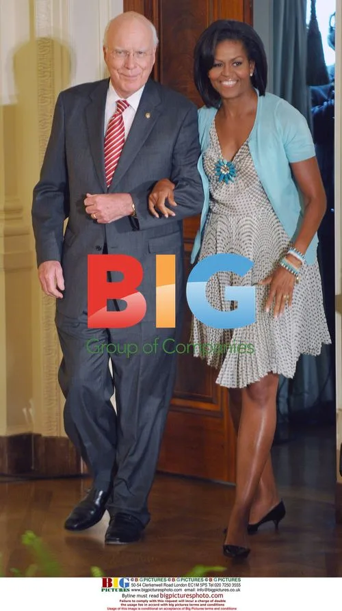 Michelle Obama and Patrick Leahy at Sotomayor ceremony
