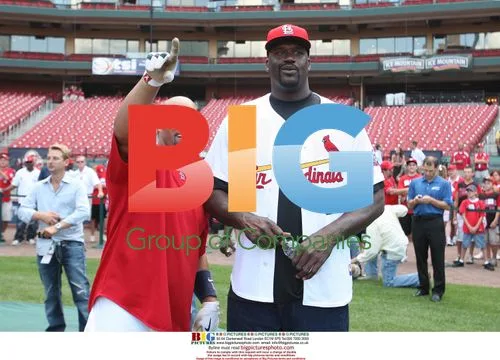 Albert Pujols and Shaquille O'Neal Visit Busch Stadium