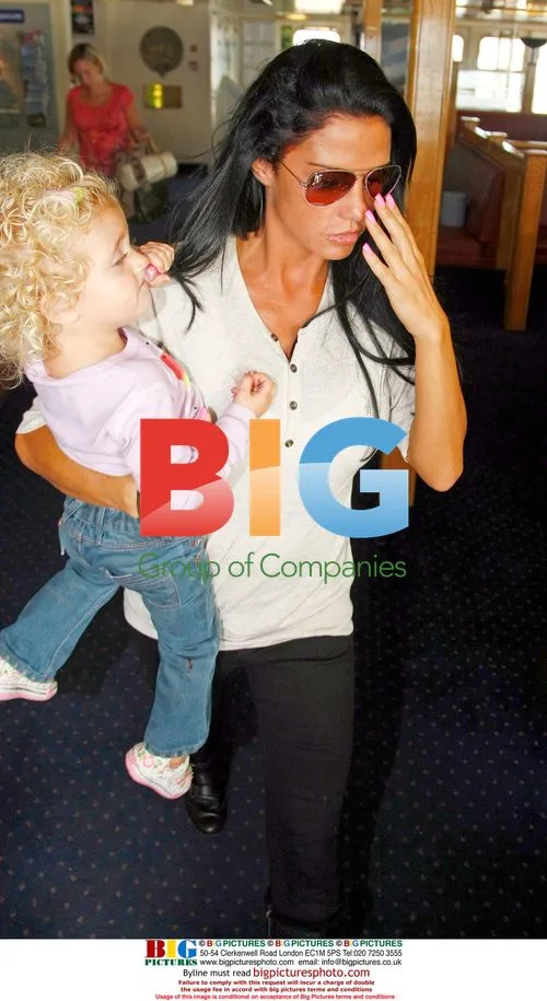Katie Price with kids on Isle of Wight ferry