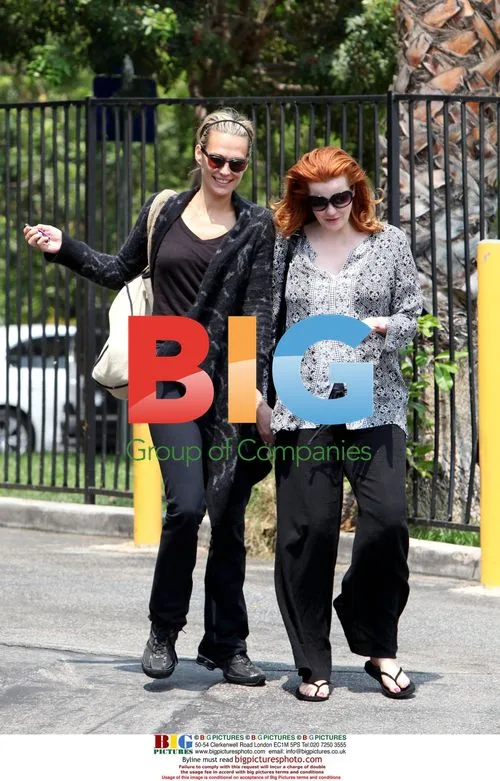 Molly Sims and friend get coffee in LA