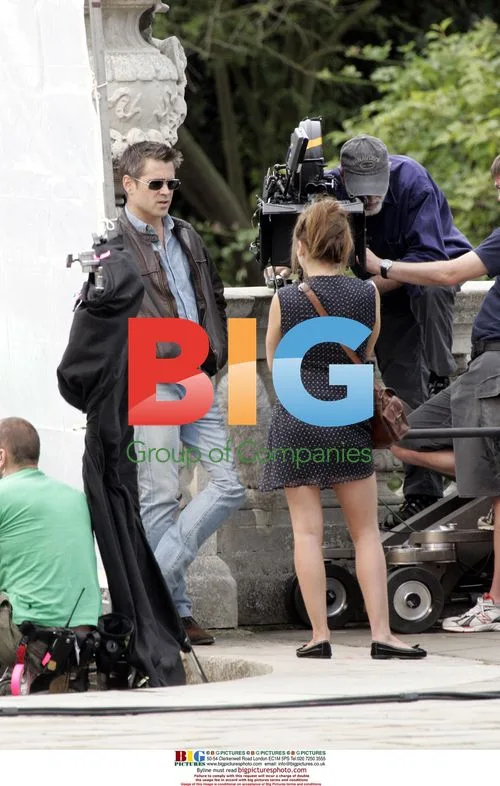 Colin Farrell on set of "London Boulevard"